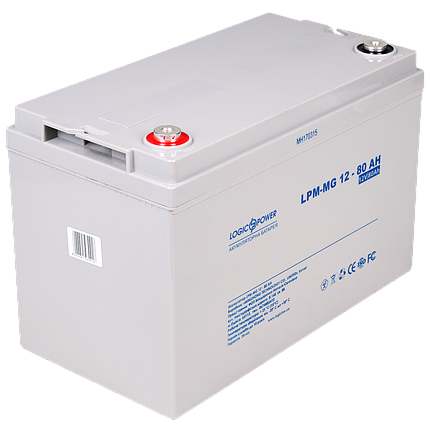 Мультигелевый акумулятор LogicPower AGM LPM-MG 12 - 80 AH (12 Вольт, 80 Ач)., фото 2