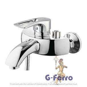 Змішувач для ванни з лійкою та шлангом для душу G-Ferro Hansberg 009 EURO, фото 3