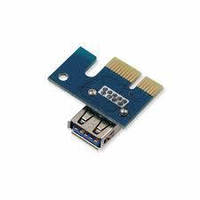 Адаптер PCI-E X1 райзер Riser сата-молекс 6пін sata molex 6 pin