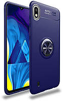 Чехол с кольцом Samsung Galaxy A10 A105 Autofocus Синий