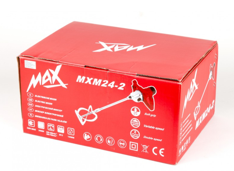 Миксер строительный MAX 2 передачи 0-450 / 0-700 оборотов - фото 10 - id-p1152999682