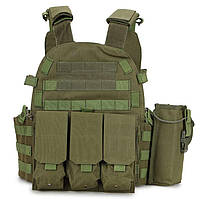 Жилет тактичний військовий A64, олива