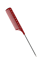Расческа с металлическим хвостиком Y.S. Park YS-108 Red