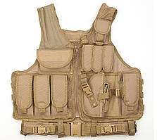 Жилет тактичний військовий A60, пісочний