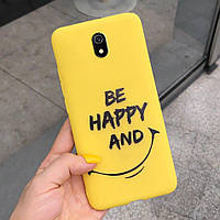 Чехол Style для Xiaomi Redmi 8A Бампер силиконовый Желтый Be Happy