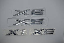 Емблема, логотип напис BMW X1 X2 X5 X6