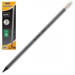 Олівець графітний BiC Evolution НВ з гумкою 918484