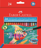 Карандаши акварельные цветные Faber Castell 24 цвета шестигранные