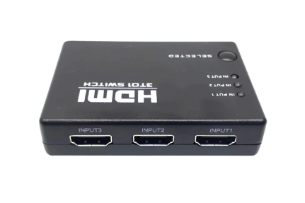 Switch HDMI 3Port , 3 порти HDMI 1080P(3 входи / 1 вихід) перемикач hdmi splitter ІК пульт, фото 1