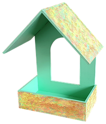 Годівниця пофарбована No 1/2 різнобарвна 16 х 10 х 21 см AS-4280, F-0237