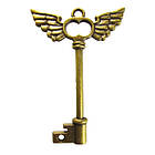 Підвіска Кулон Ключ Великий з Крилами 58*41*4 мм, Вушко 4 мм, Метал, Колір Бронза, Рукоділля, Фурнітура, фото 3