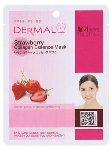 Тканинна маска для обличчя з колагеном Dermal Полуниця, 23г