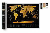 Cкретч Карта Мира Travel Map Black World