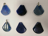 Агат голубой синий Подвеска разных форм Ширина 4-5 см Высота 6-7 см