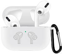 Чехол для AirPods Pro Logo Силиконовый White