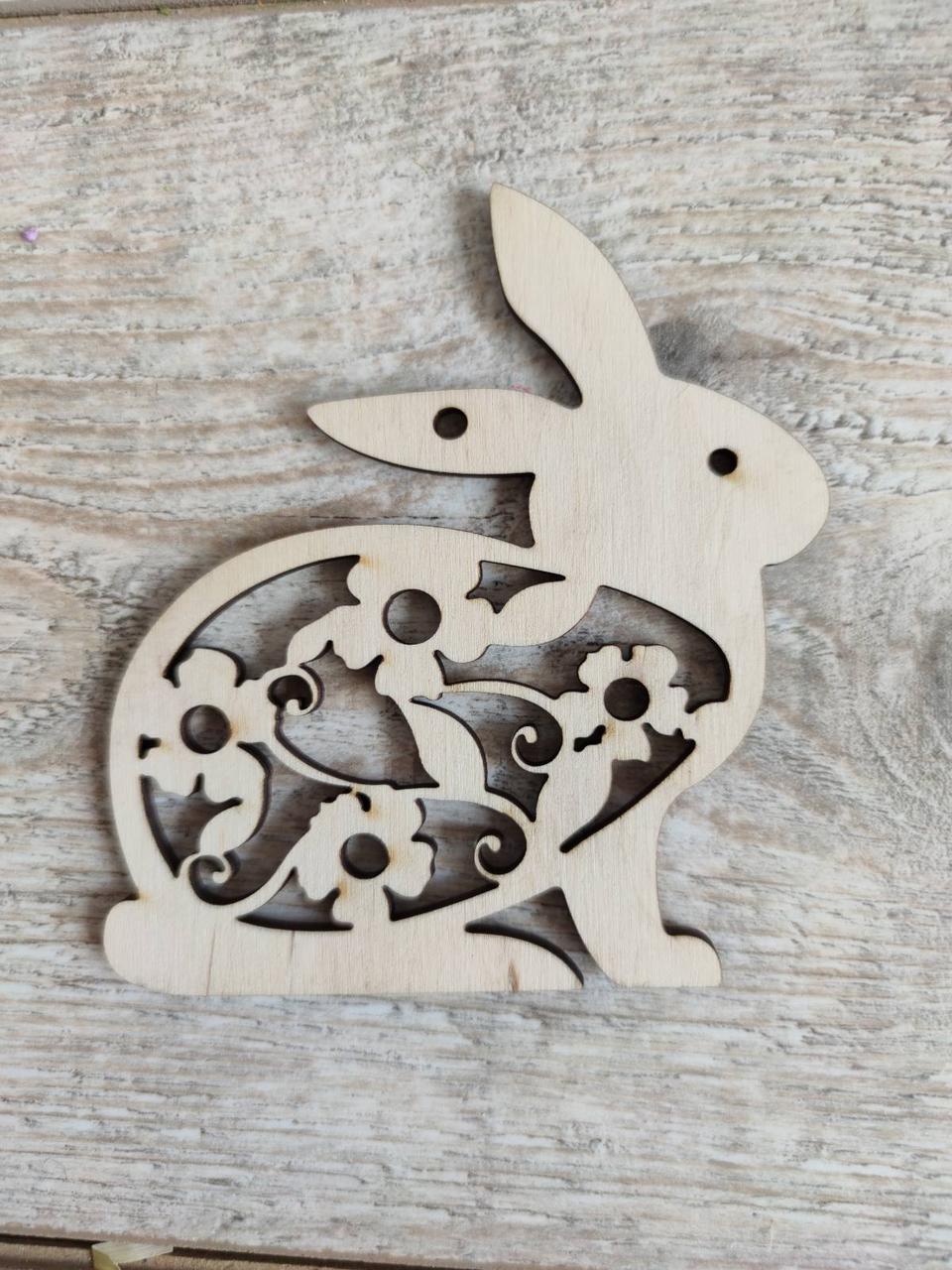 Купить Пасхальный кролик из фанеры для творчества h-12см, цена 46 грн ...