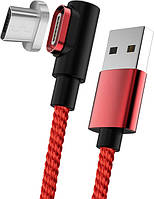 Магнитный кабель Micro USB 1m + передача данных USLION - Red