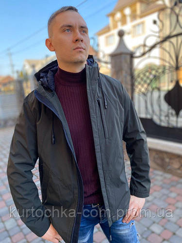 Купить Мужская куртка ветровка парка не стёганная удлиненная спортивная ...