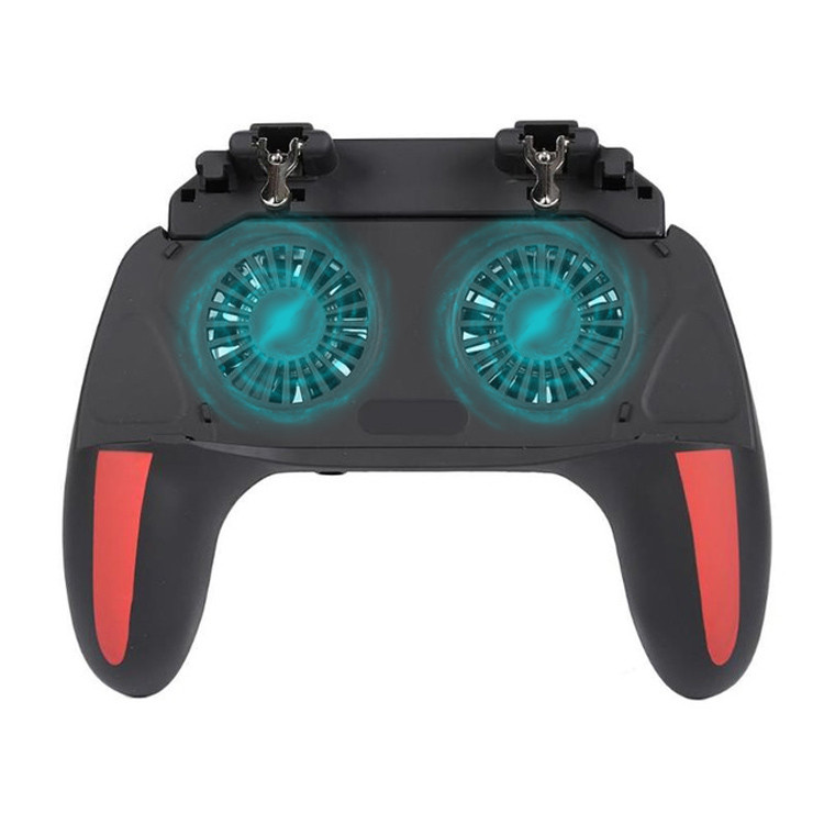 Бездротовий геймпад тригер для смартфонів Union PUBG Mobile H10 з вентилятором і акумулятором на 5000 mAh Чорний (040), фото 1