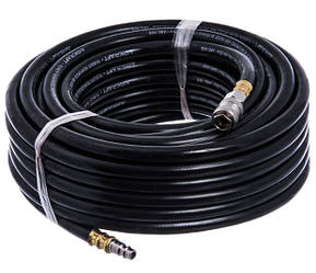 Шланг гумовий повітряний армований 20 атм 6x13мм, 20 м зі швидкорознімними з'єднаннями AIRKRAFT AHC-10-B