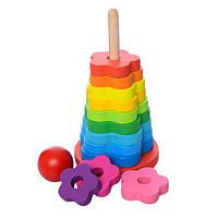 Деревянная игрушка для малышей MD 1183 Пирамидка