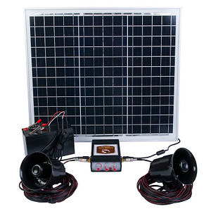 Біоакустичний відлякувач птахів КОРШУН-8 PRO із сонячною батареєю