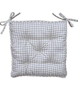 Подушка на стілець Bella Сіра клітинка