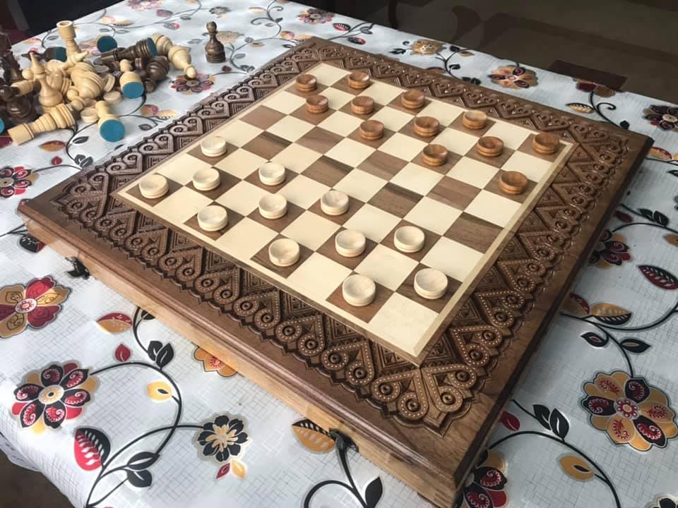 Шахматы-нарды-шашки 50 см на 50 см Королевские 6 - фото 4 - id-p1153344087