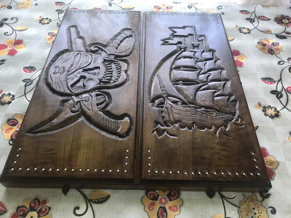 Нарди ручної роботи 53 см Пірат, фото 1