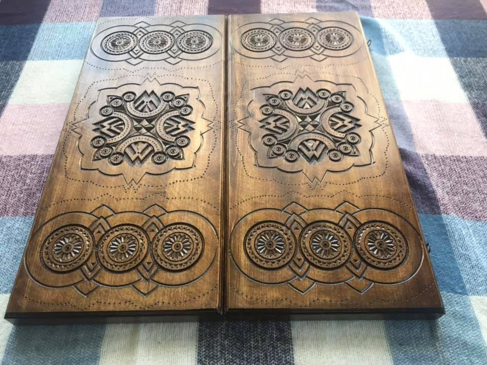 Нарди ручної роботи 60 см на 25 см Коловорот, фото 1