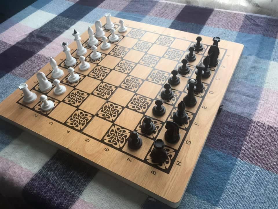 Шахи-нарди-шашки 50 см на 22 см Аладін2, фото 1