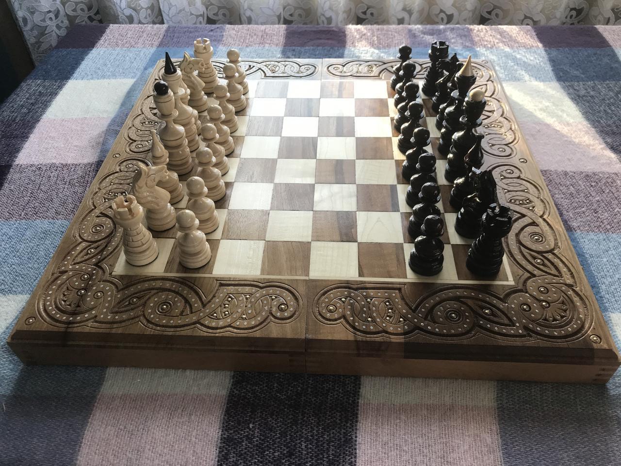 Шахматы-нарды-шашки 50 см на 50 см Королевские 17 - фото 8 - id-p1153344140