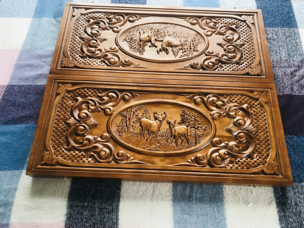 Нарди ручної роботи 54 см на 24 см Ліс, фото 1