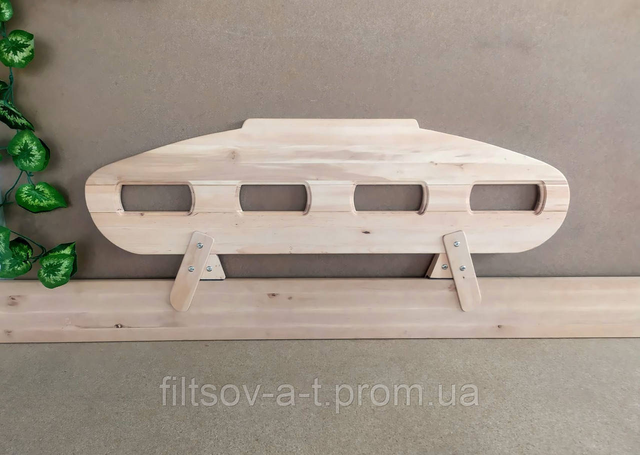 Деревянный защитный бортик - прищепка для детской кровати "Лунтик" (цвет на выбор) - фото 2 - id-p1152881423