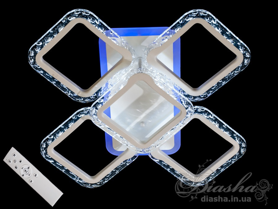 Світлодіодна люстра Diasha QX2517/4+1SC WH LED 3color dimmer