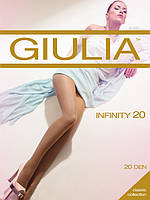 Колготки 20 ден без шортиків Giulia Infinity 20 чорного бежевого капучино кольорів розміри 2 3 4 5, фото 4