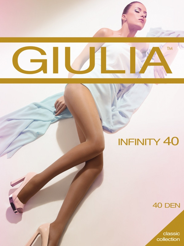 Класичні Тонкі колготки без шортиків Giulia 40 den Колготи жіночі преміум-класу Нижня білизна