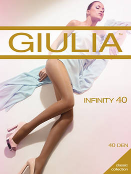 Класичні Тонкі колготки без шортиків Giulia 40 den Колготи жіночі преміум-класу Нижня білизна