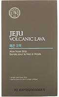 Зручні смужки (пластирі, патчі) для носа The face shop JEJU Volcanic LAVA aloe nose strip 1 шт.