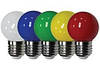 Світлодіодна LED-лампа Feron LB37 G45 1W Е27 для гірлянди битлайт кольорова (зелена, синя, жовта, червона), фото 9