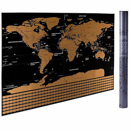 Скретч карта світу Scratch Map Deluxe Edition black, фото 1