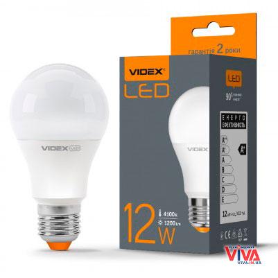 LED лампа VIDEX A60e 12W 4100K E27 220V