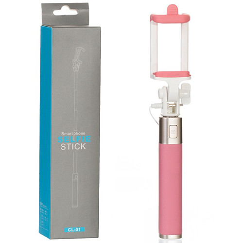 Монопод для селфі Monopod Aluminium Selfie Stick CL-01 (Рожевий)