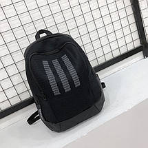 Рюкзак міський, шкільний, Adidas Адідас сітка чорний, фото 4