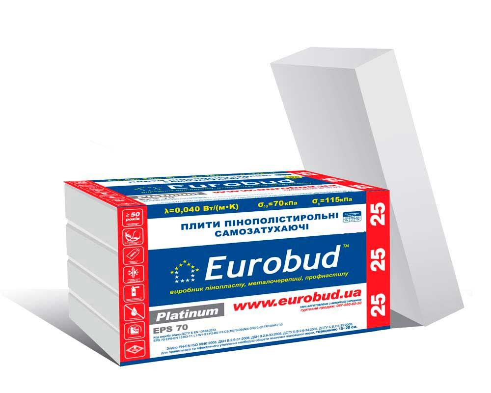 Пінопласт 35 ECOTHERM Standart EPS 70/Євробуд 25 Platinum кПа 70/13.5 Кг/м3 (Товщ/листа 20-30-40-50-80-100)