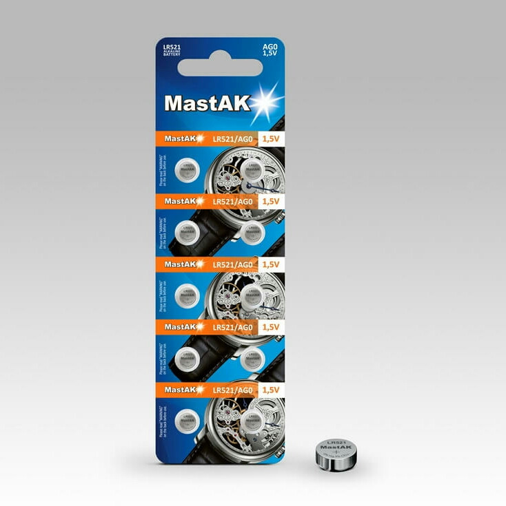 Батарейка годинникова MastAK LR521 (AG0, 379)