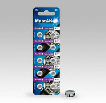 Батарейка годинникова MastAK LR621 (AG1, 364)