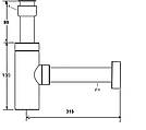 Сифон декоративний для умивальника без зливу McAlpine CA32MINICB, фото 2