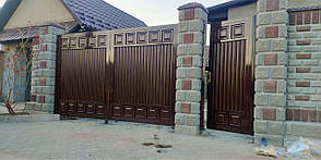 Ворота розпашні з хвірткою TM Hardwick ш33002030 мм (дизайн Преміум)