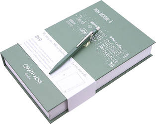 Набір Caran d'Ache Ручка 849 оливкова + Блокнот в подарунковому боксі CC0849.116 (7630002334488)